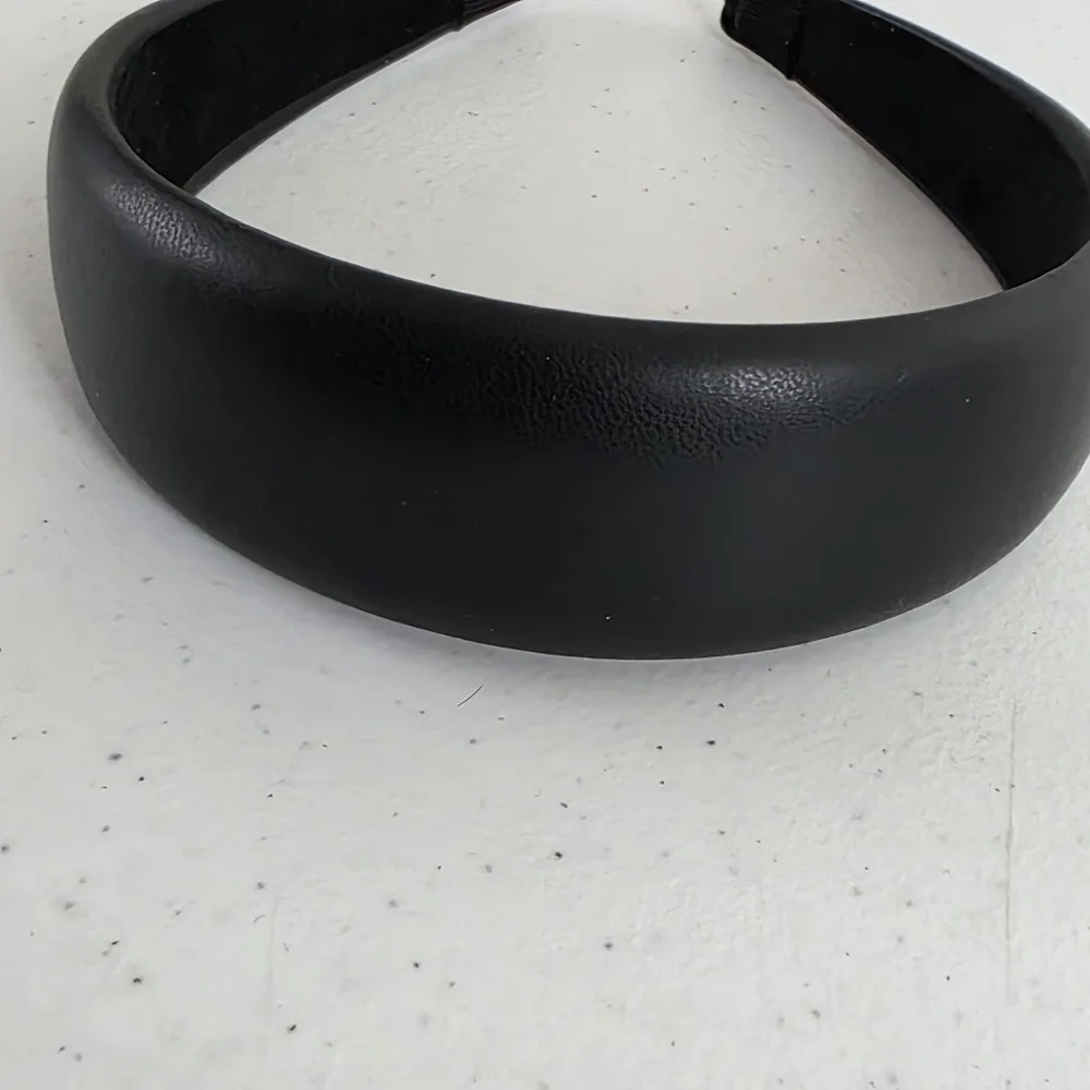 Shashi Lilith Black Headband and Storage Bag Cushioned Faux Leather